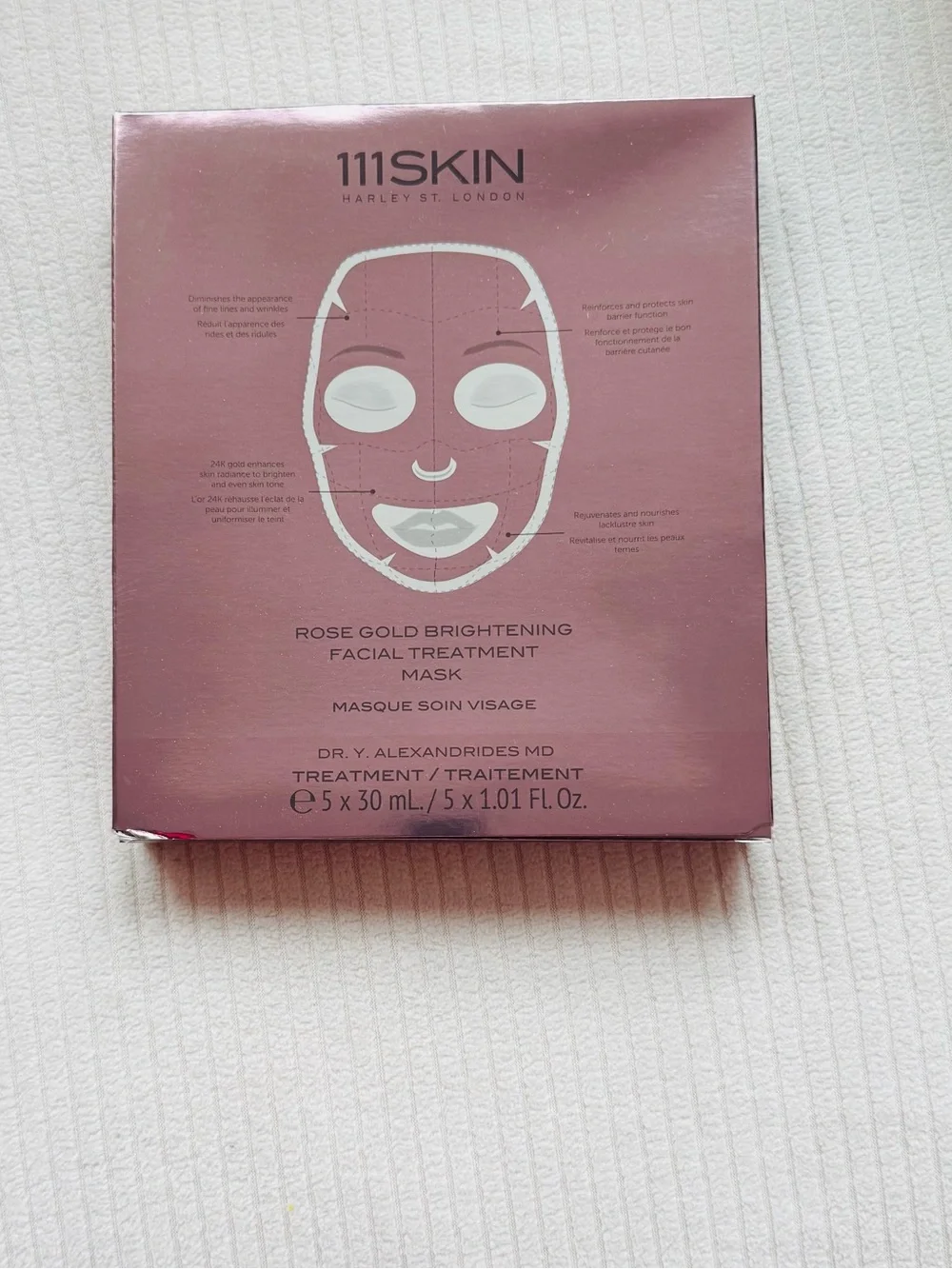 111SKIN Rose Gold Facial Treatment Mask - Rose 5 pc